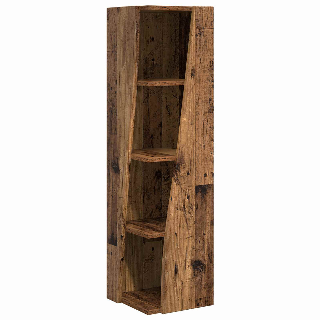 Hjørneskab Gammelt træ 27,5x27x102cm Konstrueret træ
