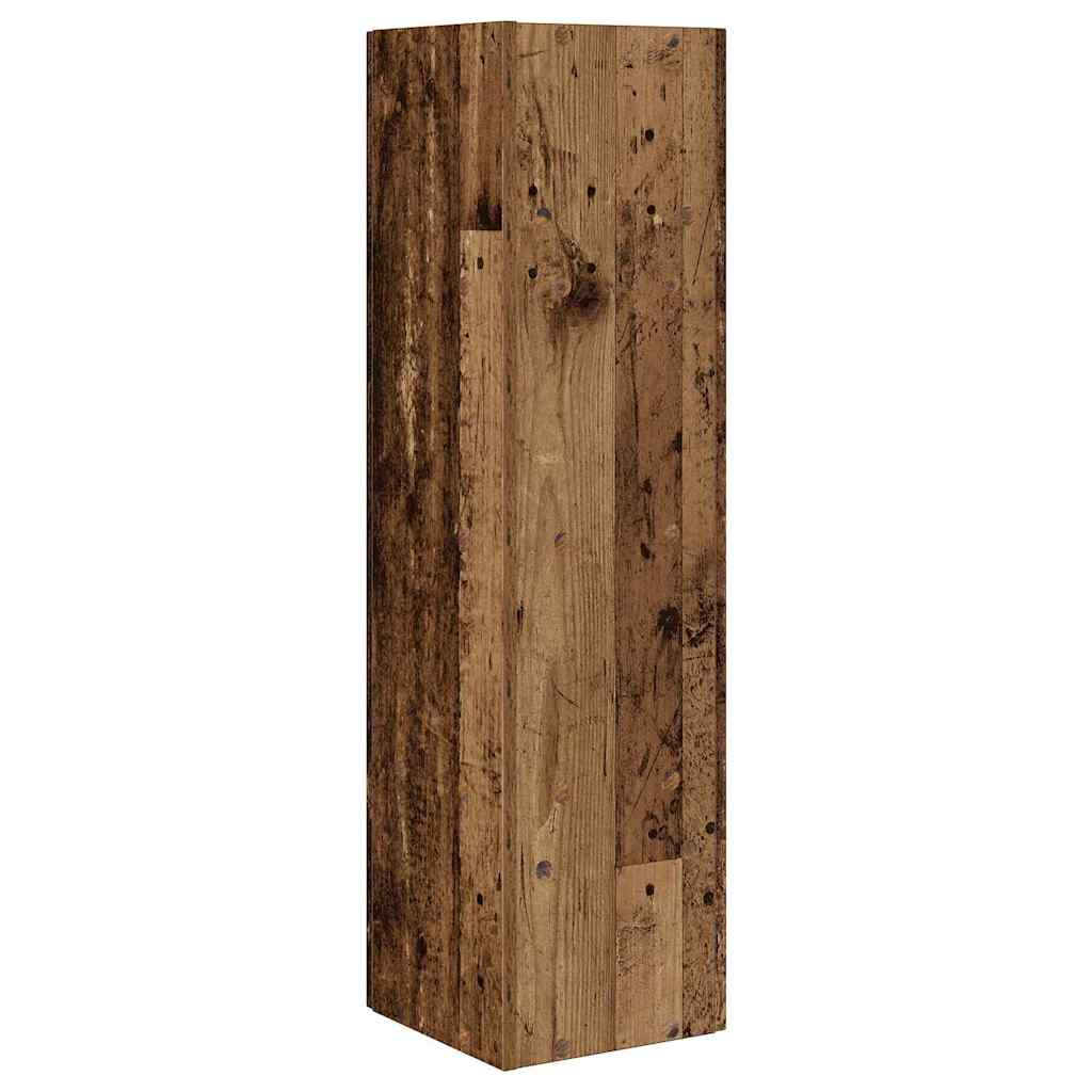 Hjørneskab Gammelt træ 27,5x27x102cm Konstrueret træ