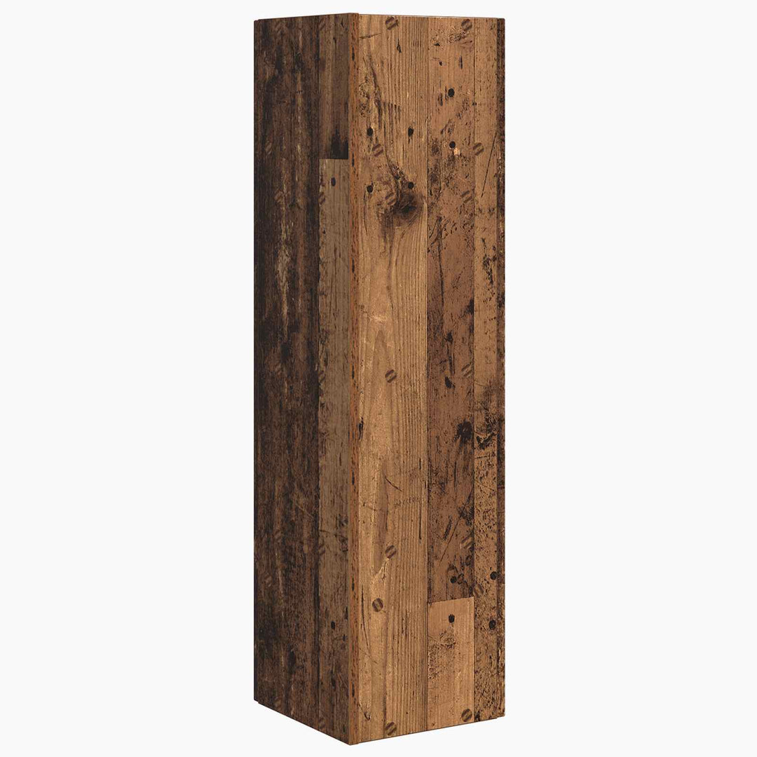 Hjørneskab Gammelt træ 27,5x27x102cm Konstrueret træ