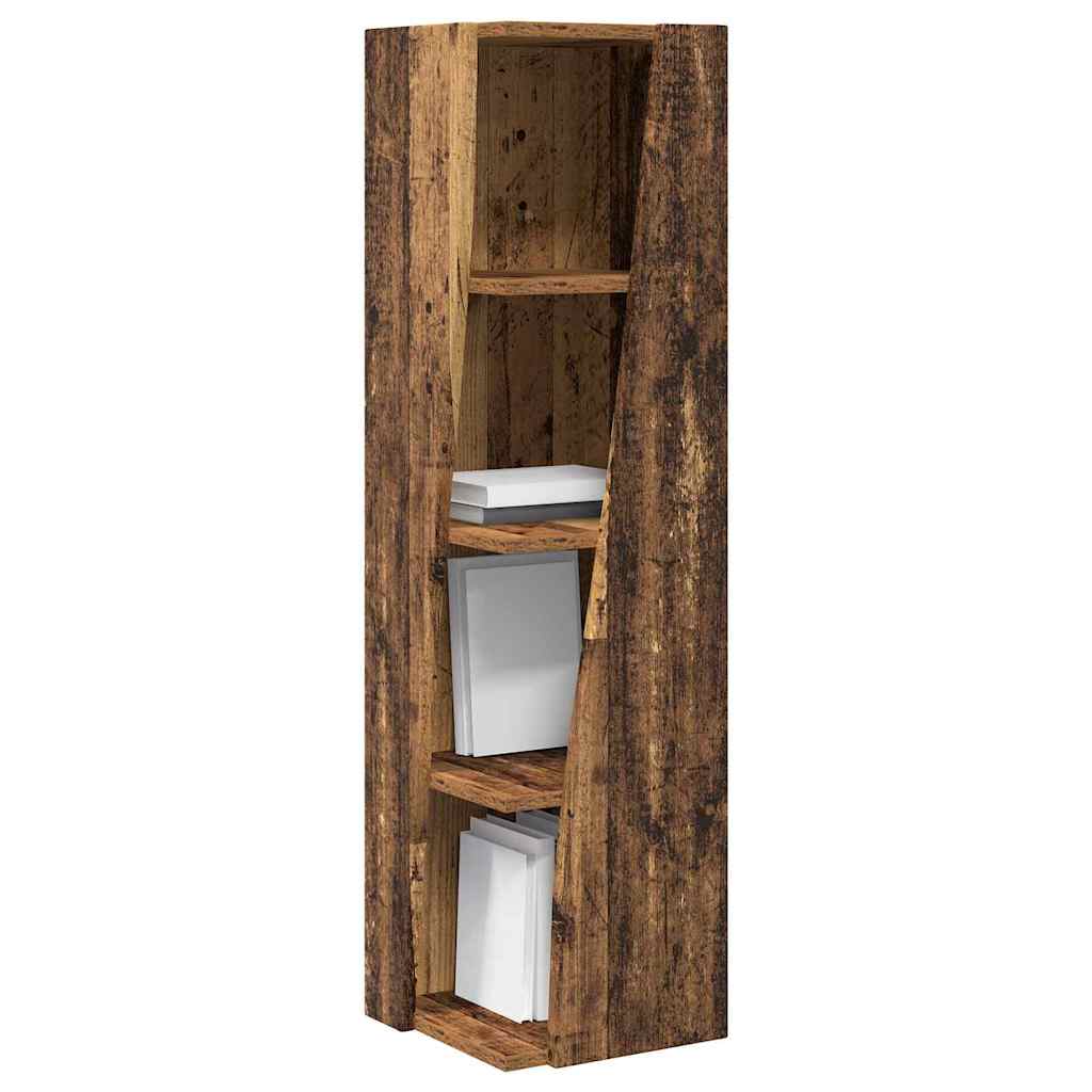 Hjørneskab Gammelt træ 27,5x27x102cm Konstrueret træ