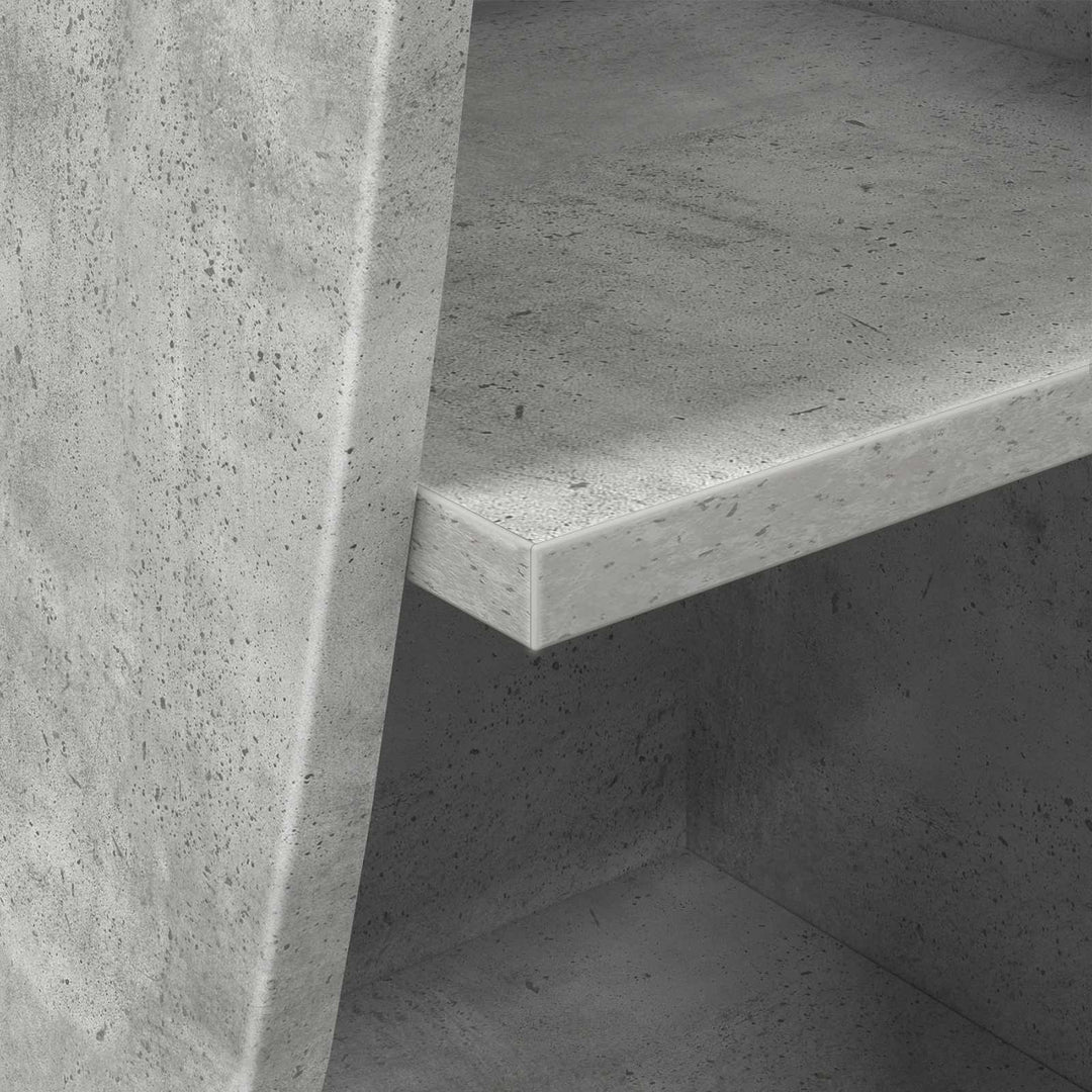 Hjørneskab Beton Grå 32x32x102cm Konstrueret træ