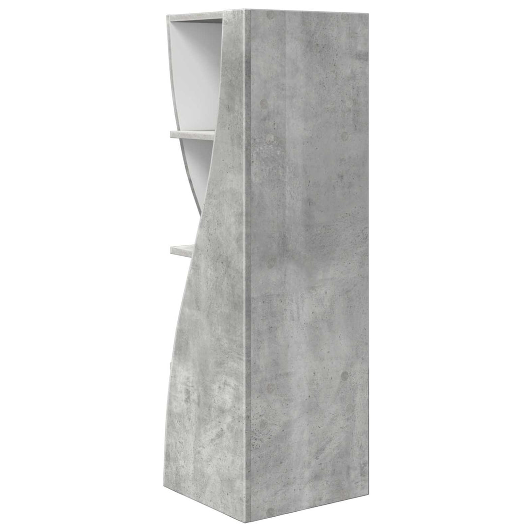 Hjørneskab Beton Grå 32x32x102cm Konstrueret træ