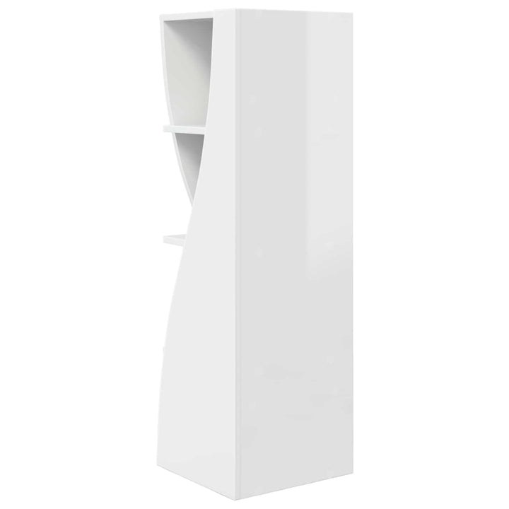 Hjørneskab 32x32x102cm Konstrueret træ Høj gloss hvid