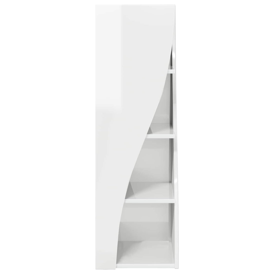 Hjørneskab Høj gloss hvid 32x32x102cm Konstrueret træ