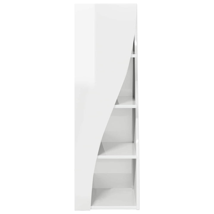 Hjørneskab 32x32x102cm Konstrueret træ Høj gloss hvid