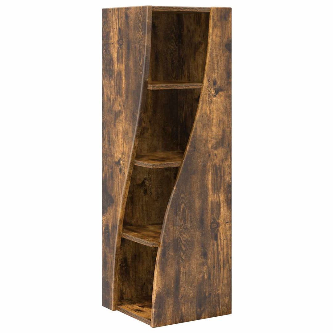 Hjørneskab 32x32x102cm Konstrueret træ Røget eg