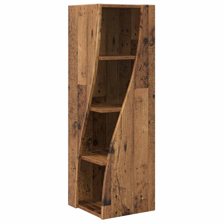 Hjørneskab Gammelt træ 32x32x102cm Konstrueret træ
