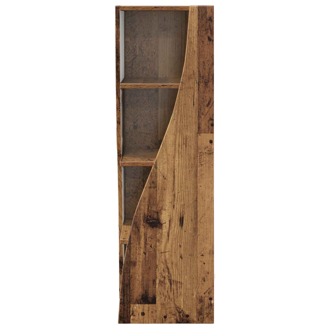 Hjørneskab Gammelt træ 32x32x102cm Konstrueret træ