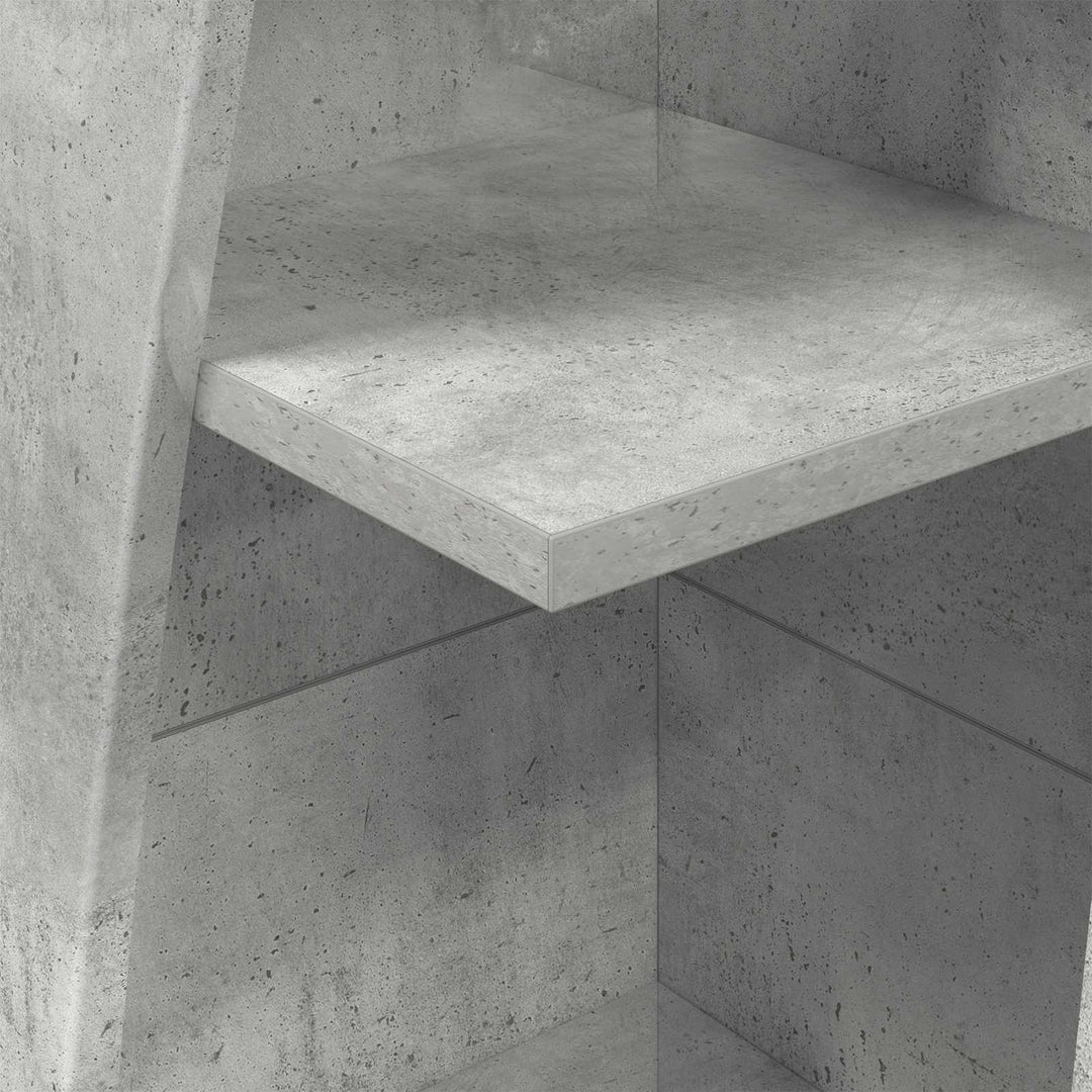 Hjørneskab 27,5x27x140cm Konstrueret træ Beton Grå