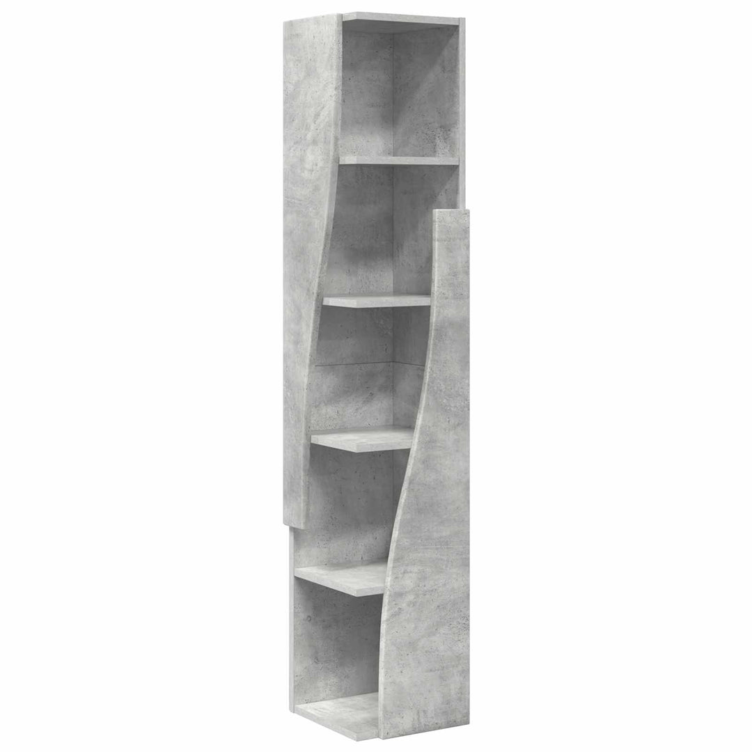 Hjørneskab 27,5x27x140cm Konstrueret træ Beton Grå
