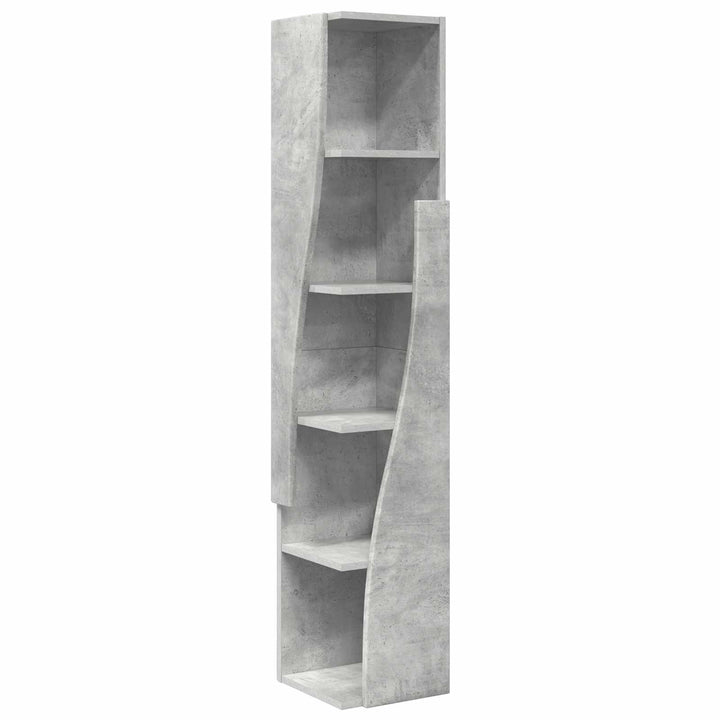 Hjørneskab 27,5x27x140cm Konstrueret træ Beton Grå
