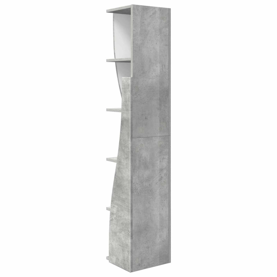 Hjørneskab 27,5x27x140cm Konstrueret træ Beton Grå