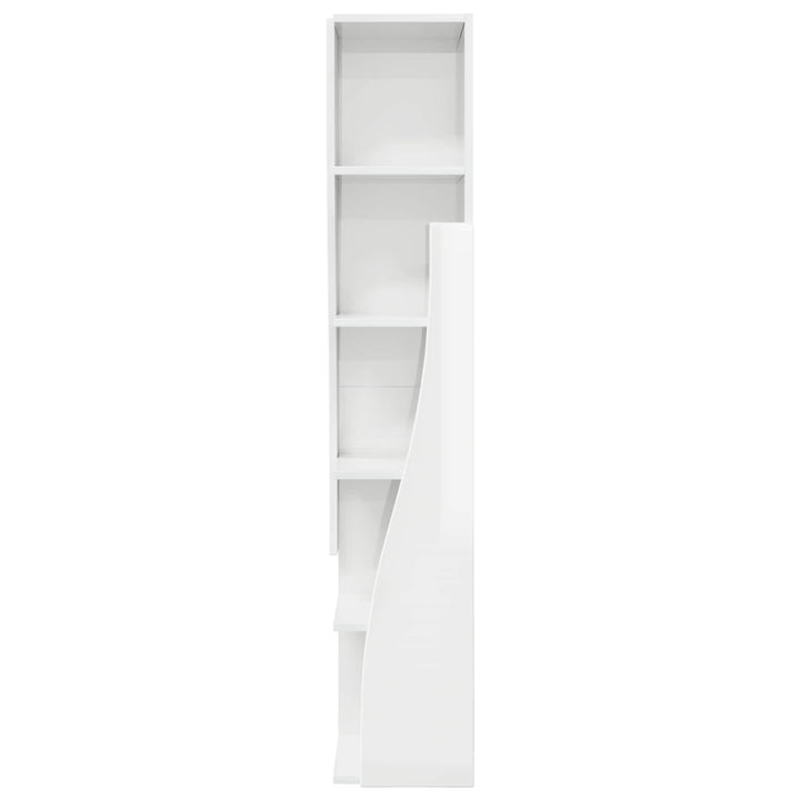 Hjørneskab Høj gloss hvid 27,5x27x140cm Konstrueret træ