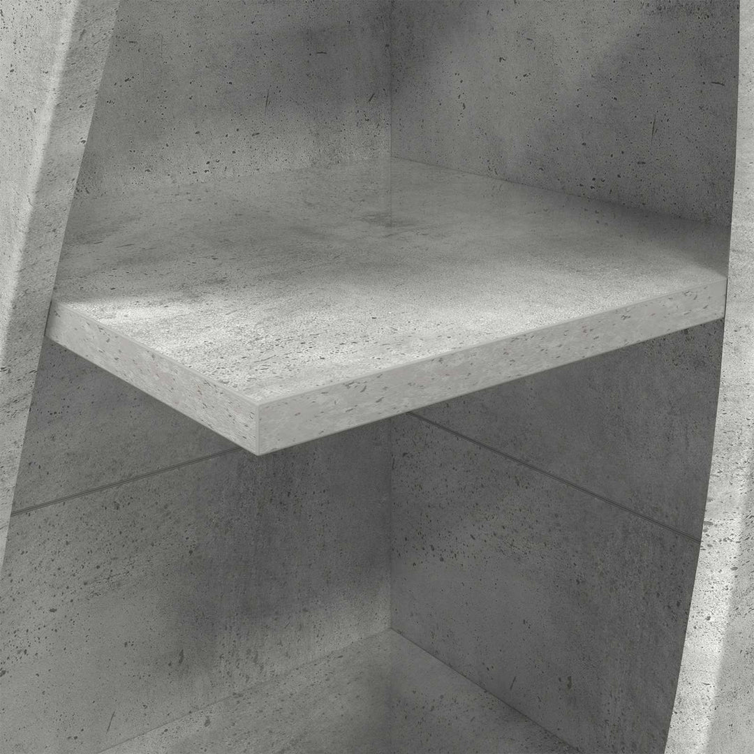 Hjørneskab 32x32x140cm Konstrueret træ Beton Grå