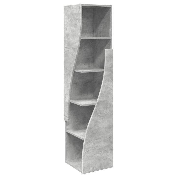 Hjørneskab 32x32x140cm Konstrueret træ Beton Grå