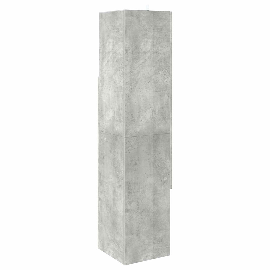 Hjørneskab 32x32x140cm Konstrueret træ Beton Grå