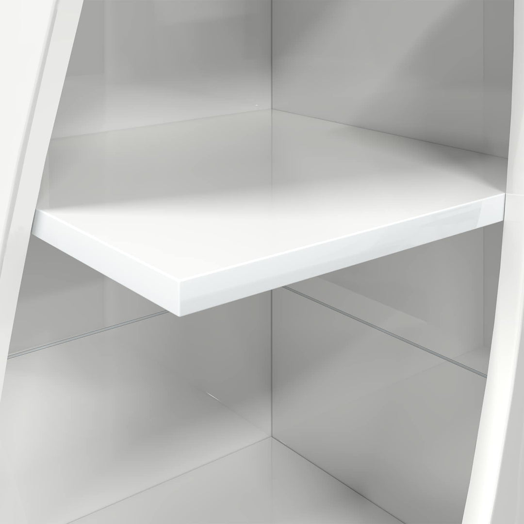 Hjørneskab Høj gloss hvid 32x32x140cm Konstrueret træ