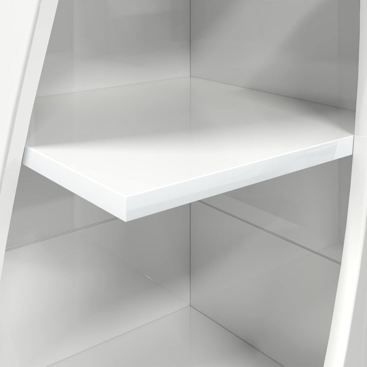 Hjørneskab 32x32x140cm Konstrueret træ Høj gloss hvid