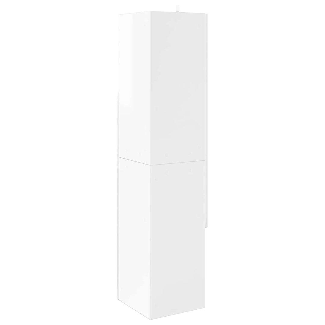 Hjørneskab Høj gloss hvid 32x32x140cm Konstrueret træ