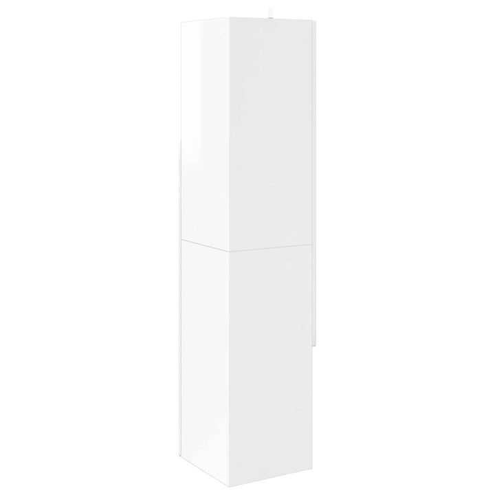 Hjørneskab Høj gloss hvid 32x32x140cm Konstrueret træ