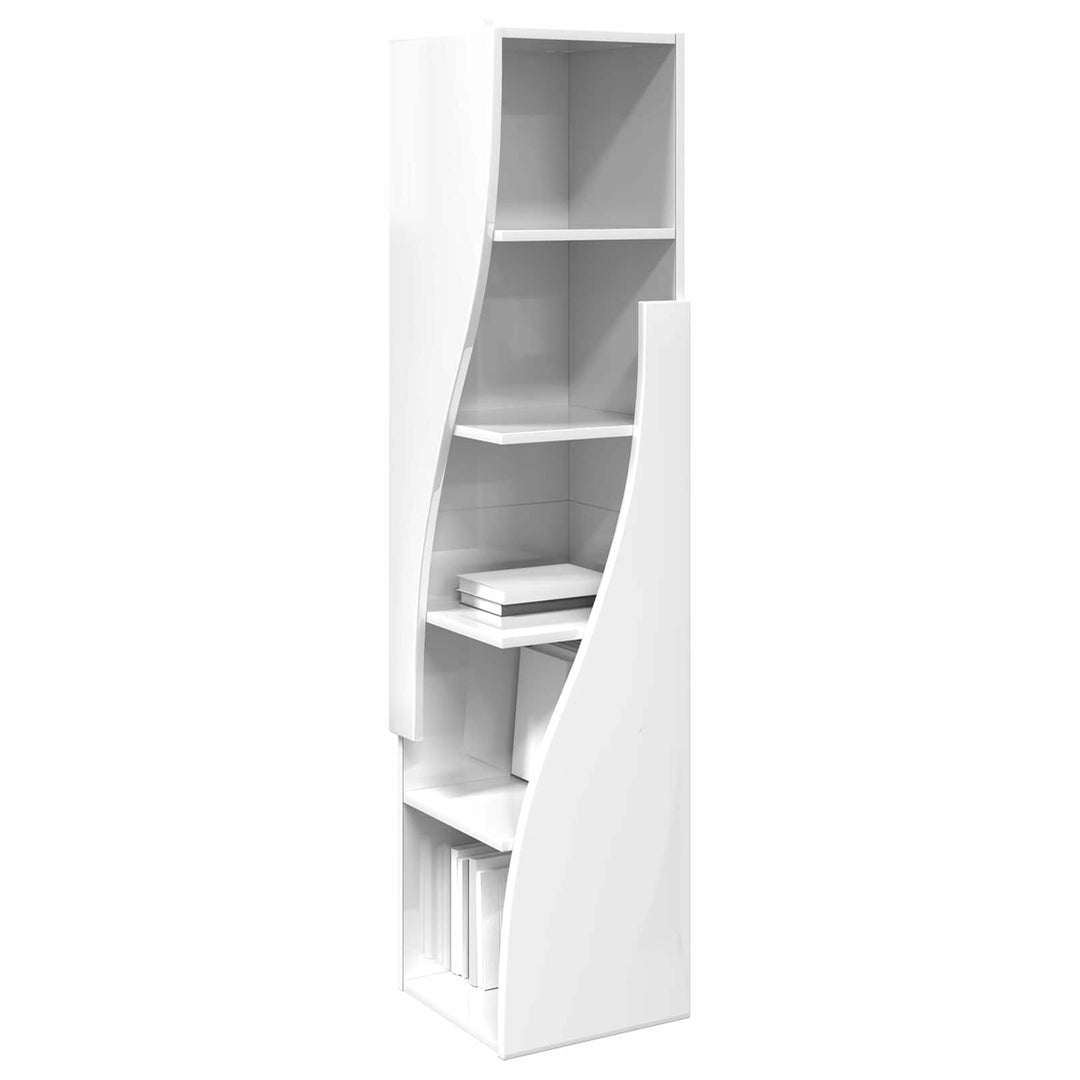 Hjørneskab Høj gloss hvid 32x32x140cm Konstrueret træ