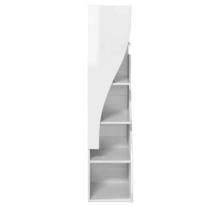 Hjørneskab Høj gloss hvid 32x32x140cm Konstrueret træ