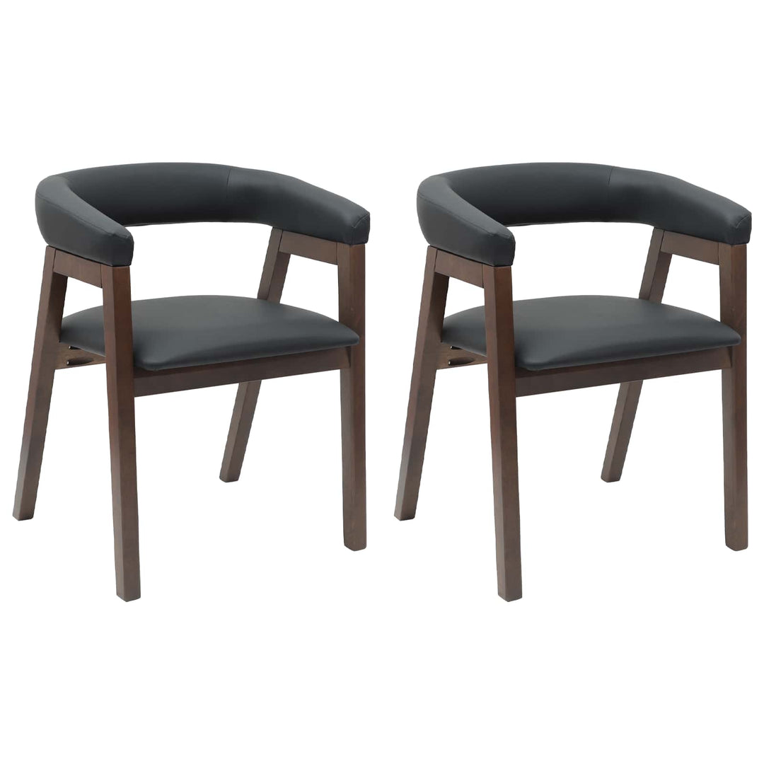 Spisestole 2 pcs Lys Brun 54 x 57 x 73 cm Massiv Gummitræ