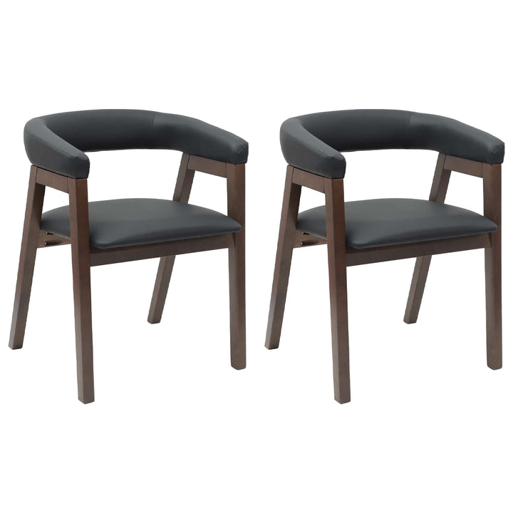 Spisestole 2 pcs Lys Brun 54 x 57 x 73 cm Massiv Gummitræ