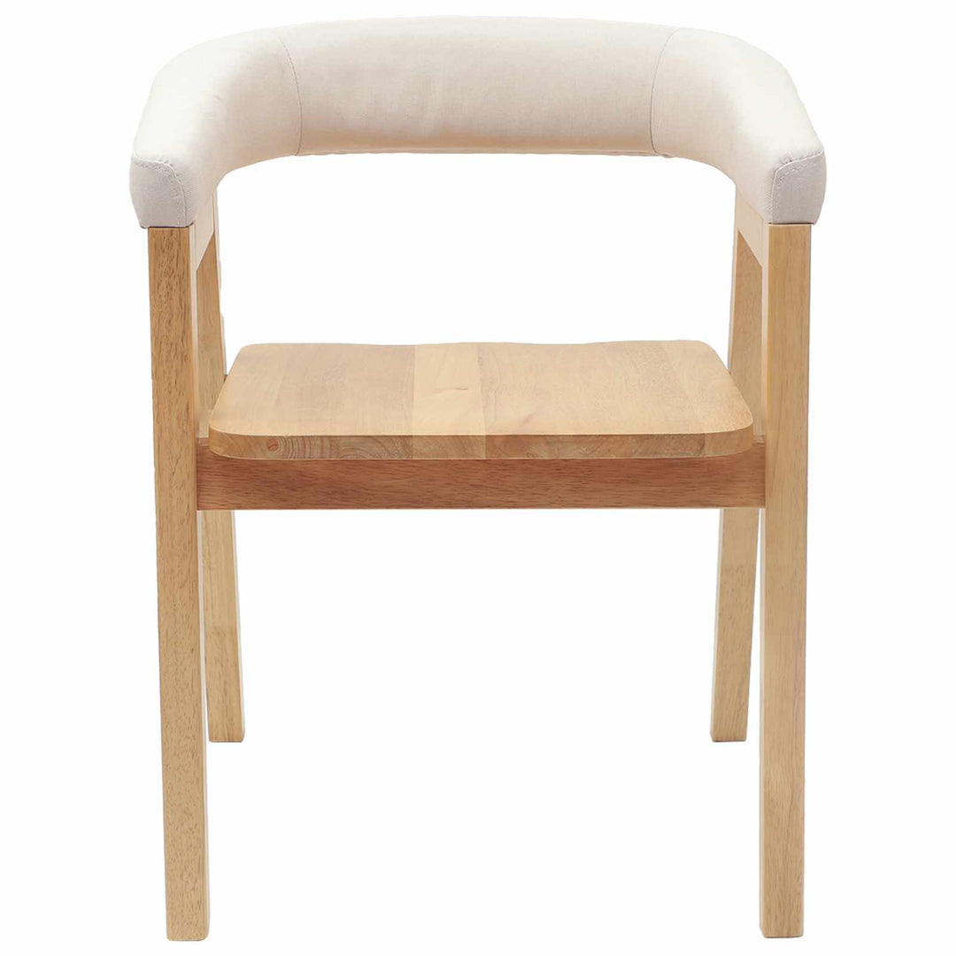 Spisestole 2 pcs Naturfarvet 54 x 57 x 73 cm Massiv Gummitræ