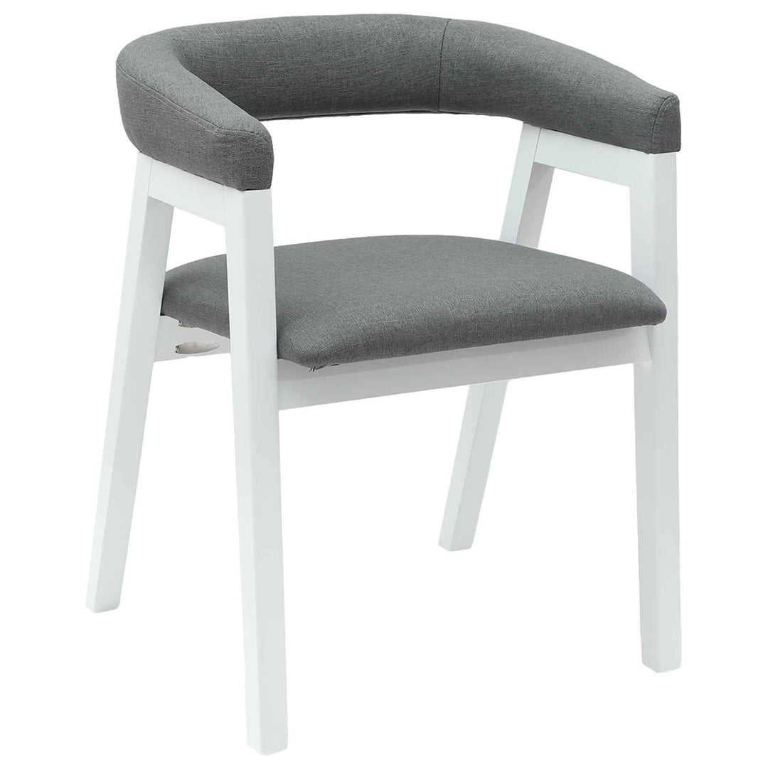Spisestole 2 pcs Hvid 54 x 57 x 73 cm Massiv Gummitræ