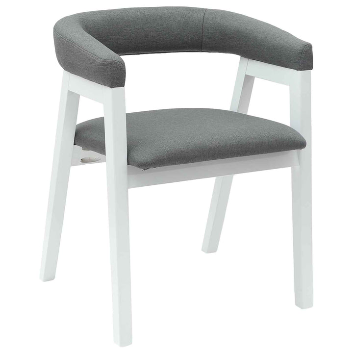 Spisestole 2 pcs Hvid 54 x 57 x 73 cm Massiv Gummitræ