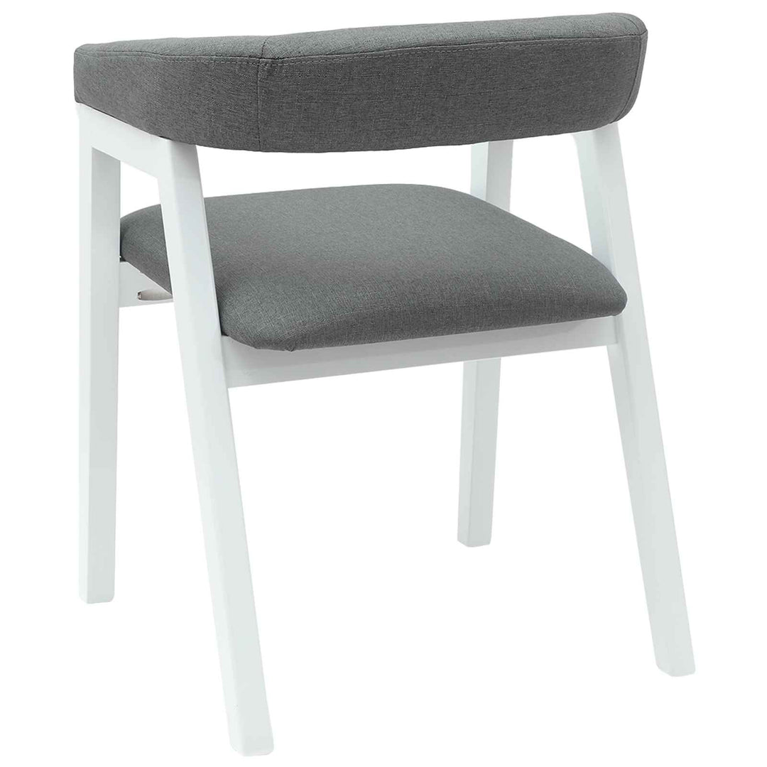 Spisestole 2 pcs Hvid 54 x 57 x 73 cm Massiv Gummitræ