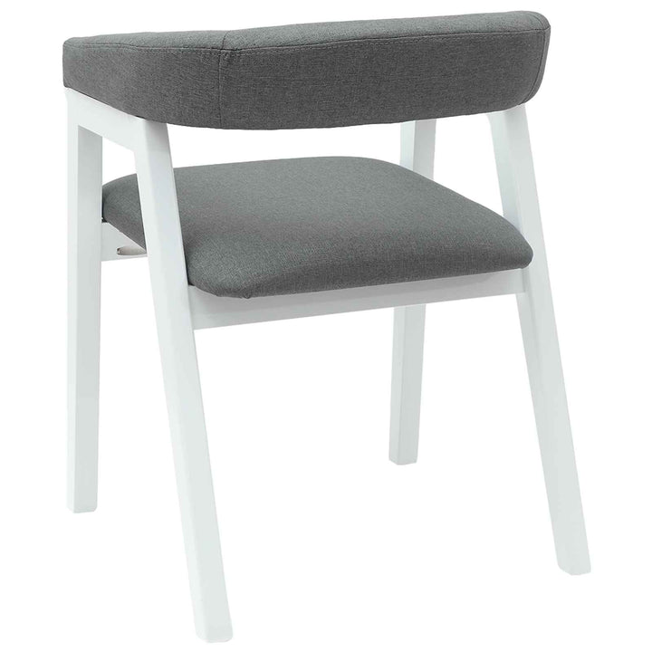 Spisestole 2 pcs Hvid 54 x 57 x 73 cm Massiv Gummitræ