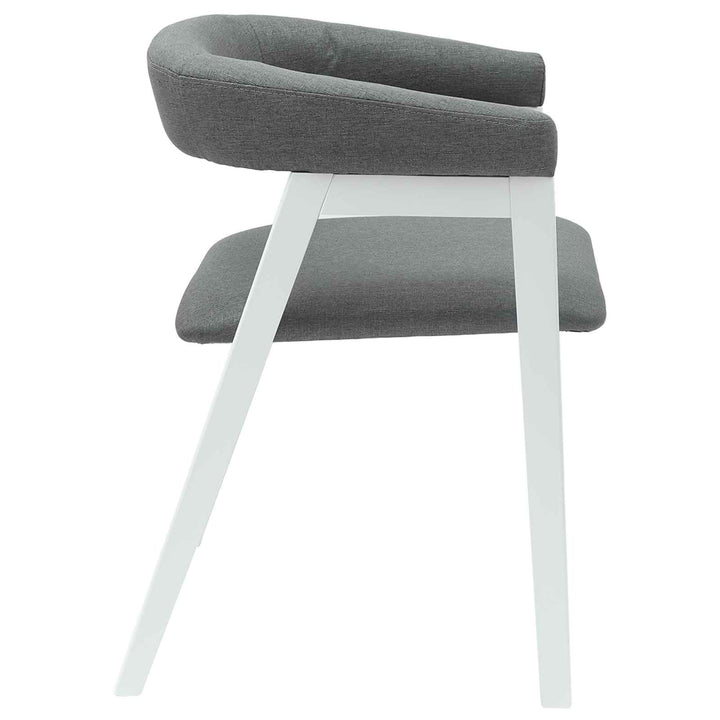 Spisestole 2 pcs Hvid 54 x 57 x 73 cm Massiv Gummitræ