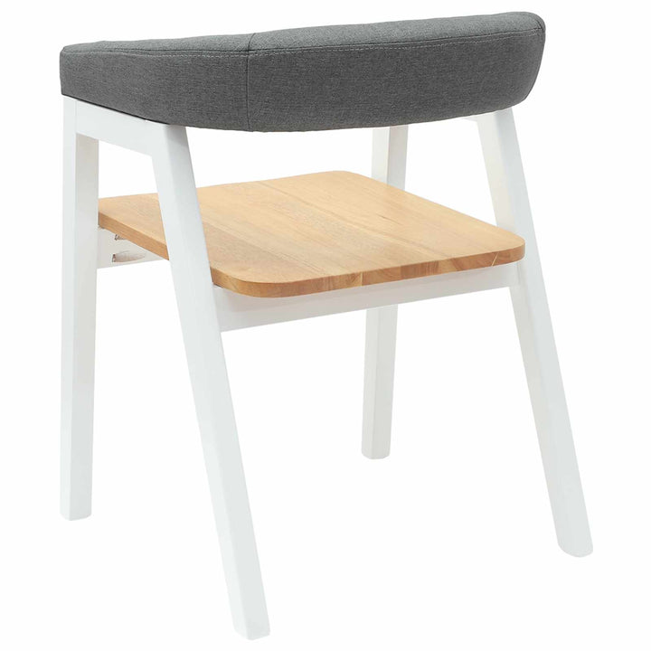 Spisestole 2 pcs Hvid 54 x 57 x 73 cm Massiv Gummitræ