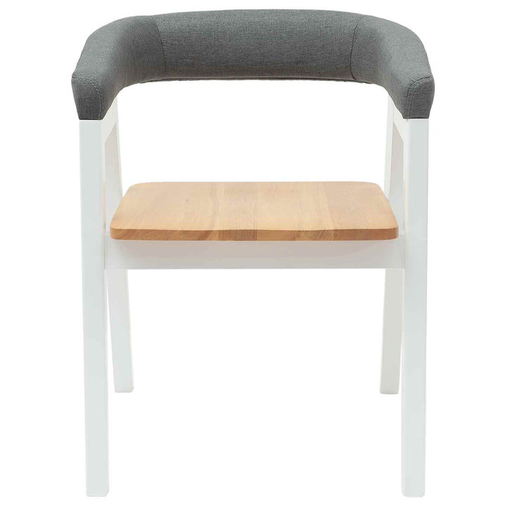 Spisestole 2 pcs Hvid 54 x 57 x 73 cm Massiv Gummitræ