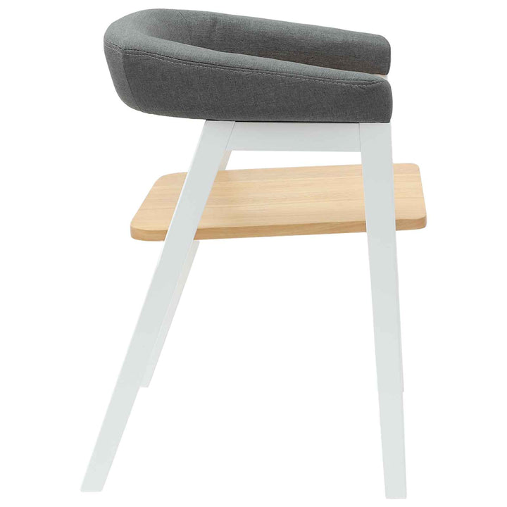 Spisestole 2 pcs Hvid 54 x 57 x 73 cm Massiv Gummitræ
