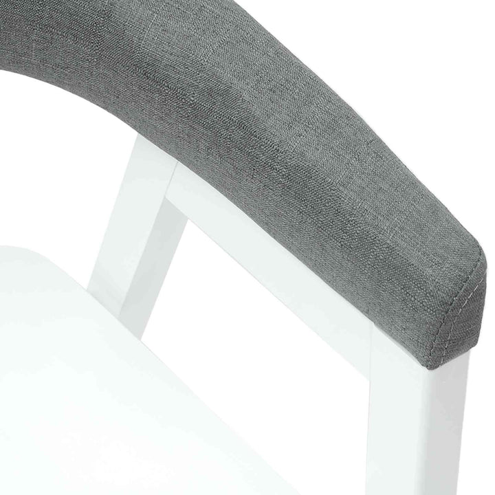 Spisestole 2 pcs Hvid 54 x 57 x 73 cm Massiv Gummitræ
