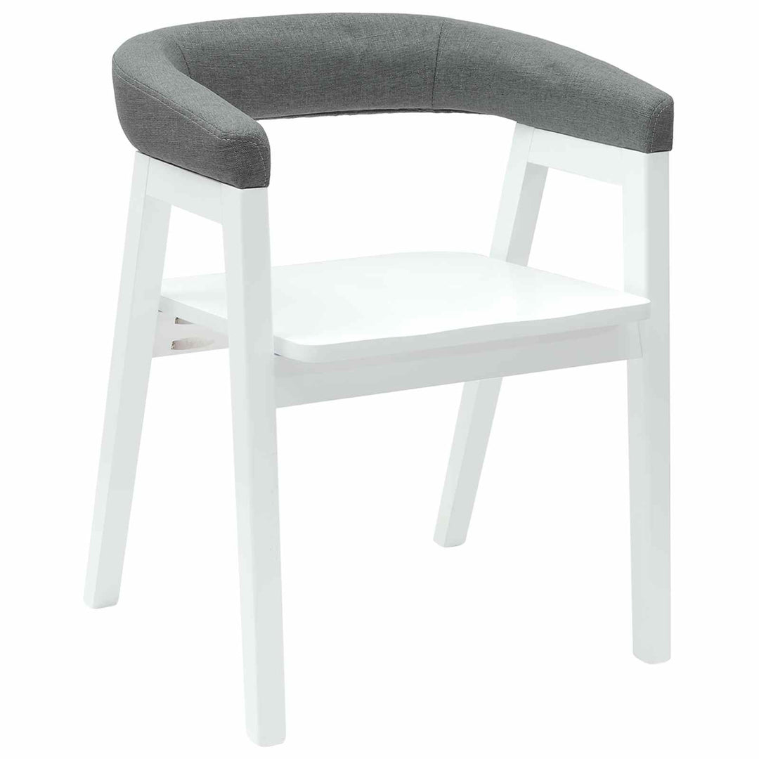 Spisestole 2 pcs Hvid 54 x 57 x 73 cm Massiv Gummitræ