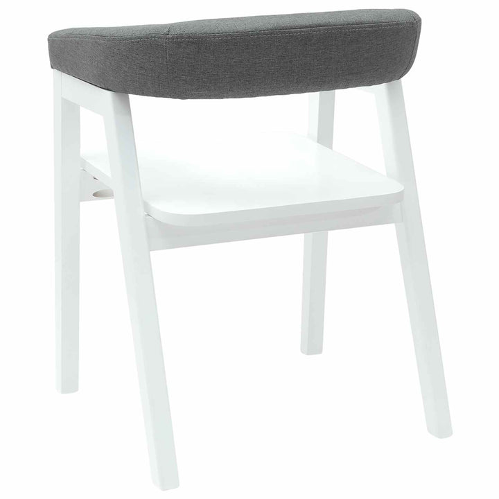 Spisestole 2 pcs Hvid 54 x 57 x 73 cm Massiv Gummitræ