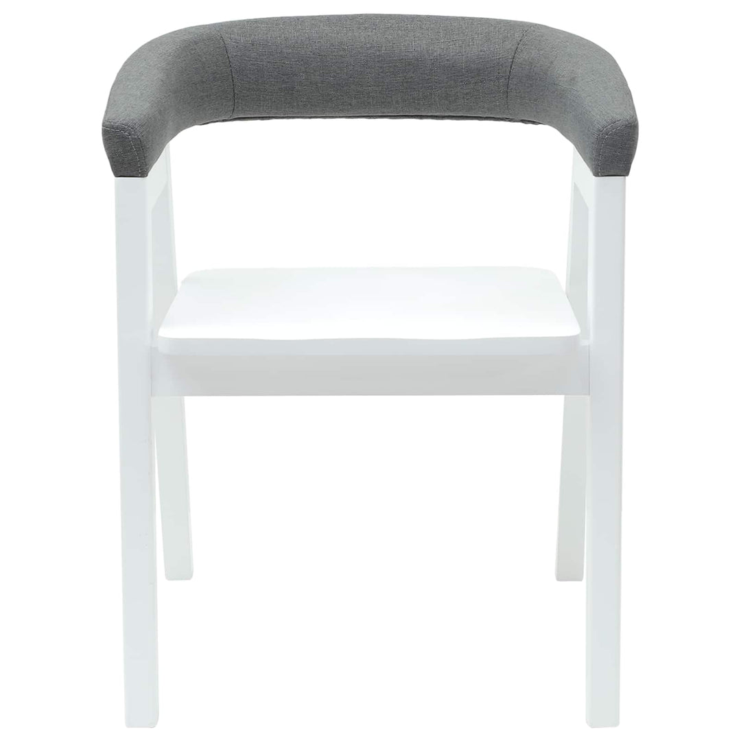 Spisestole 2 pcs Hvid 54 x 57 x 73 cm Massiv Gummitræ
