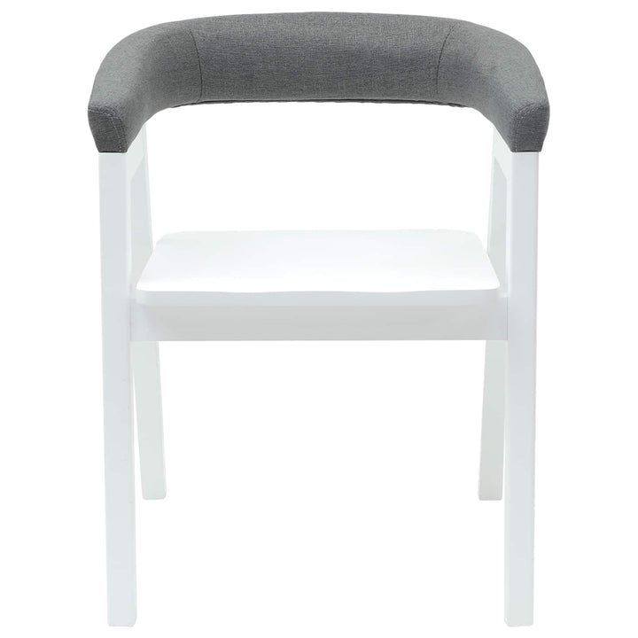 Spisestole 2 pcs Hvid 54 x 57 x 73 cm Massiv Gummitræ