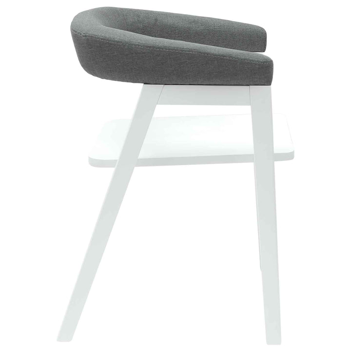 Spisestole 2 pcs Hvid 54 x 57 x 73 cm Massiv Gummitræ