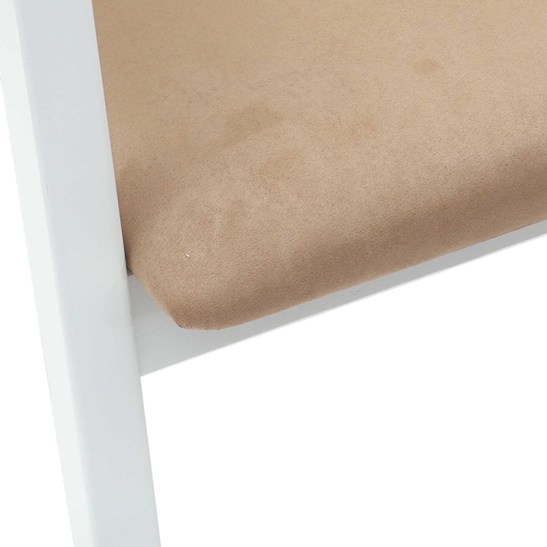 Spisestole 2 pcs Hvid 54 x 57 x 73 cm Massiv Gummitræ