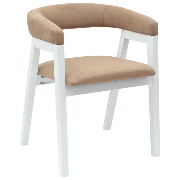 Spisestole 2 pcs Hvid 54 x 57 x 73 cm Massiv Gummitræ