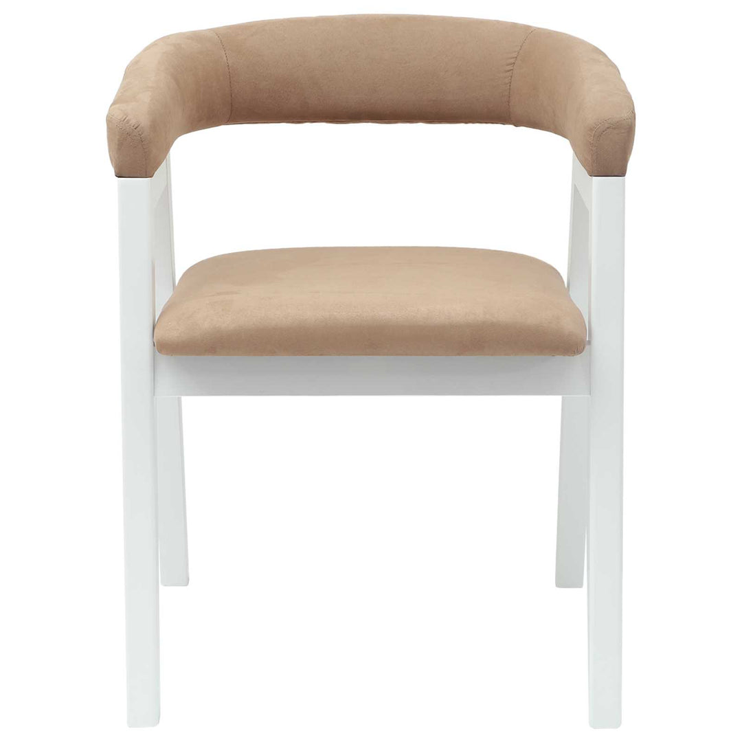 Spisestole 2 pcs Hvid 54 x 57 x 73 cm Massiv Gummitræ