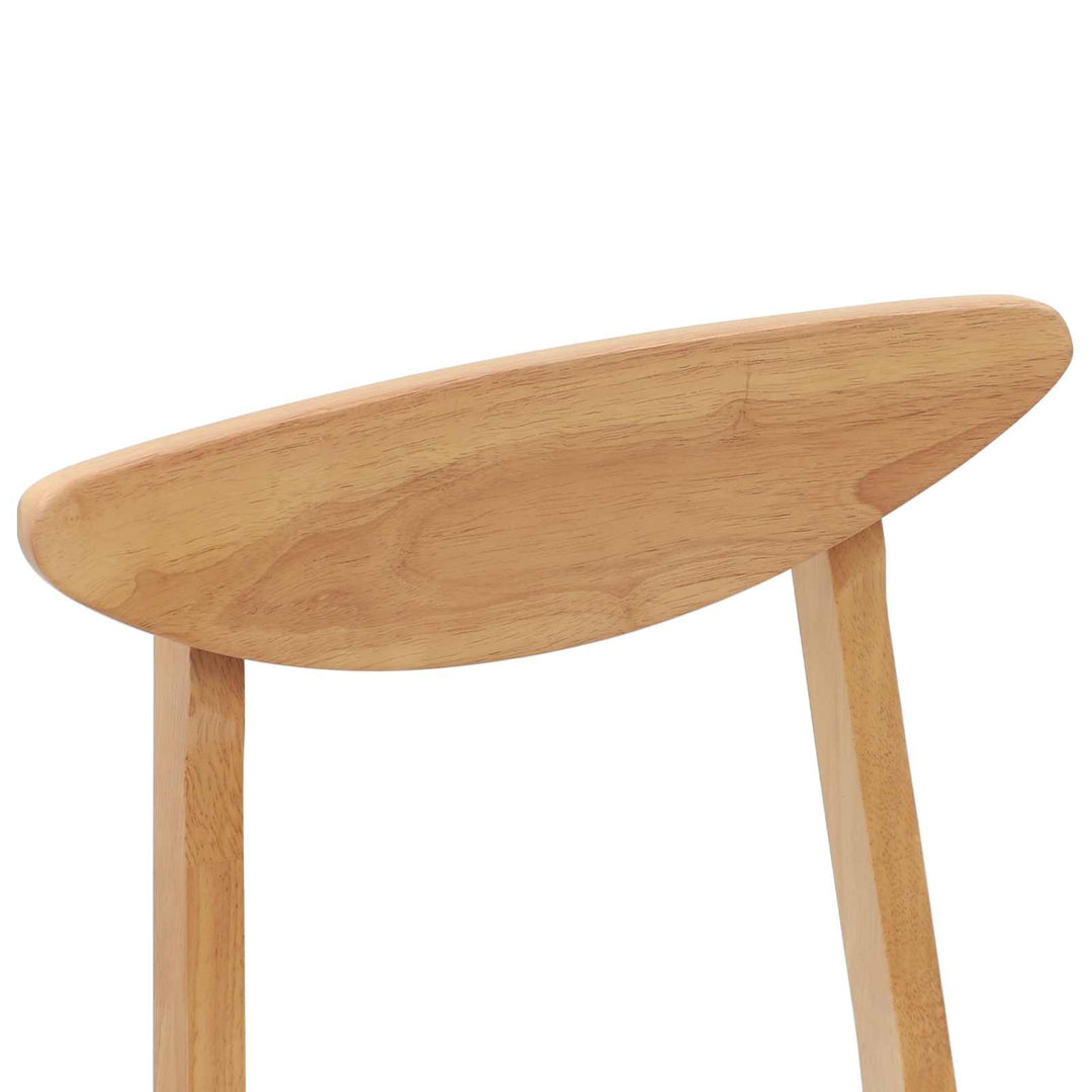 Spisestole 2 pcs Naturfarvet 42 x 47,5 x 81 cm Massiv Gummitræ