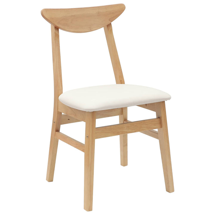 Spisestole 2 pcs Naturfarvet 42 x 47,5 x 81 cm Massiv Gummitræ