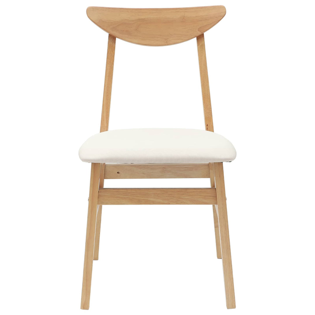 Spisestole 2 pcs Naturfarvet 42 x 47,5 x 81 cm Massiv Gummitræ