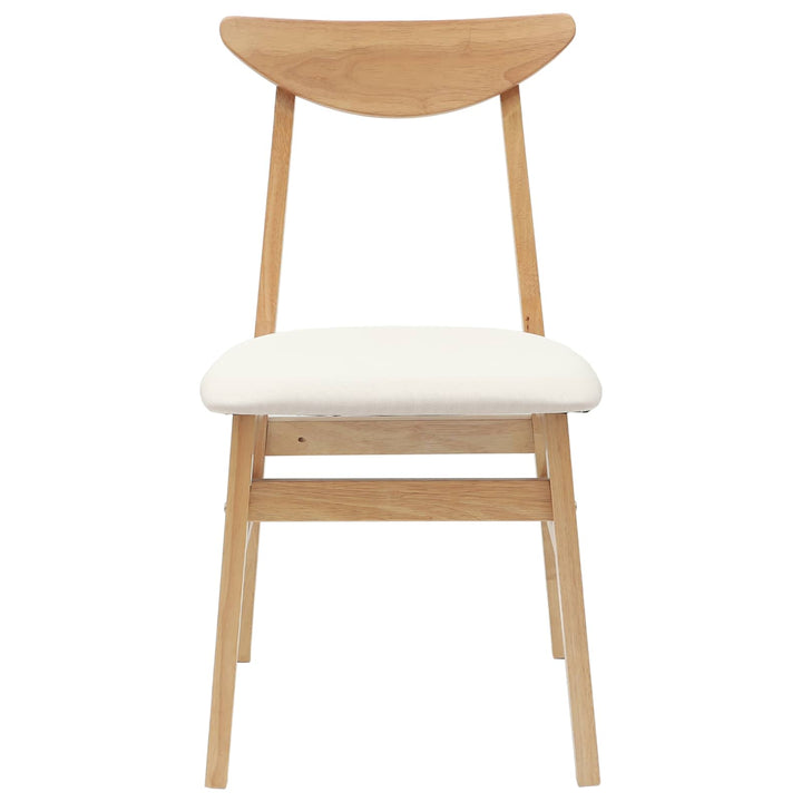 Spisestole 2 pcs Naturfarvet 42 x 47,5 x 81 cm Massiv Gummitræ